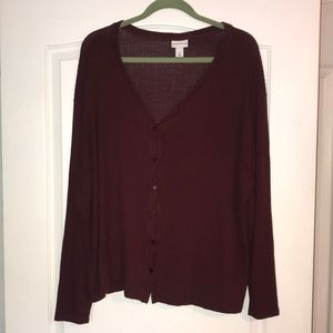 Ava & Viv / Target Maroon Ribbed Top